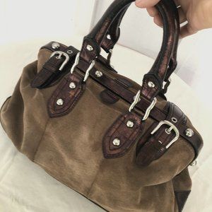 Suede Satchel